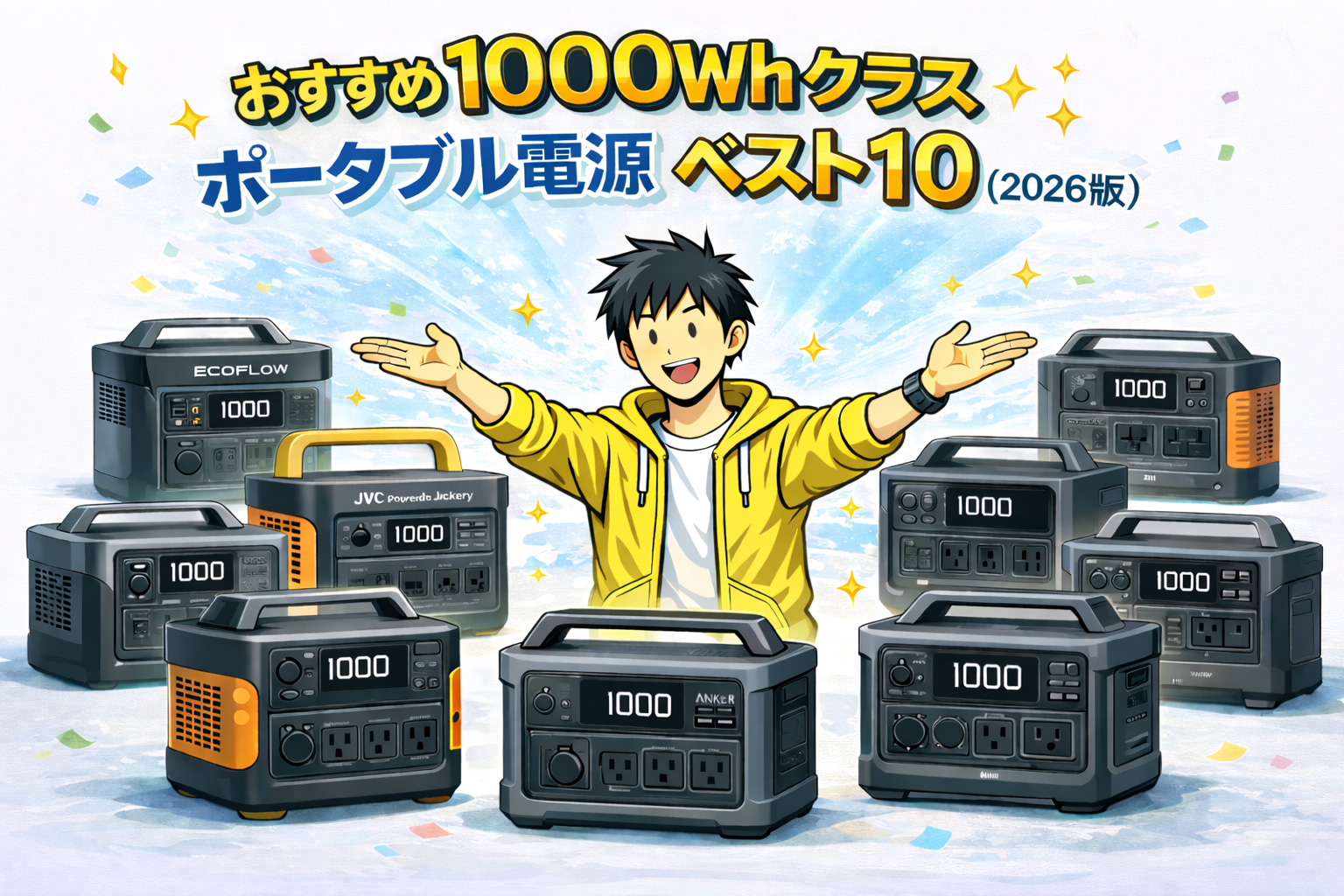 おすすめ1000Whクラス ポータブル電源 ベスト10（2026版）