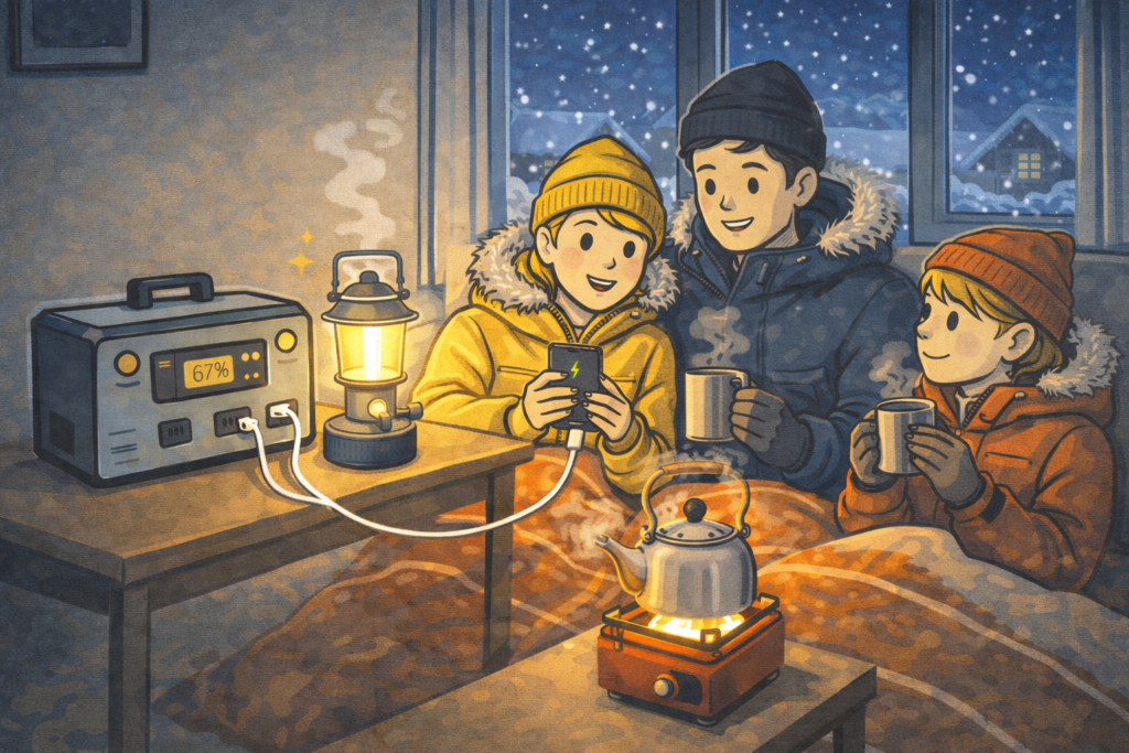 停電時にポタ電を使う