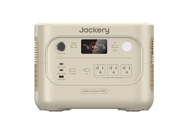Jackery ポータブル電源 1500 New サンドゴールド｜防災×ソーラー充電に強い大容量ポタ電